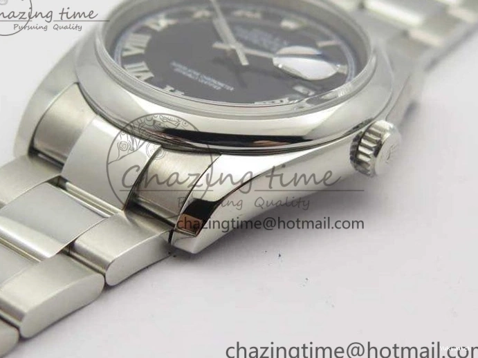 DateJust SS 36mm Best 904L SA3135 Bracelet 116200 Roman Dial SS On ARF Black Oyster 1:1 Edition 0322